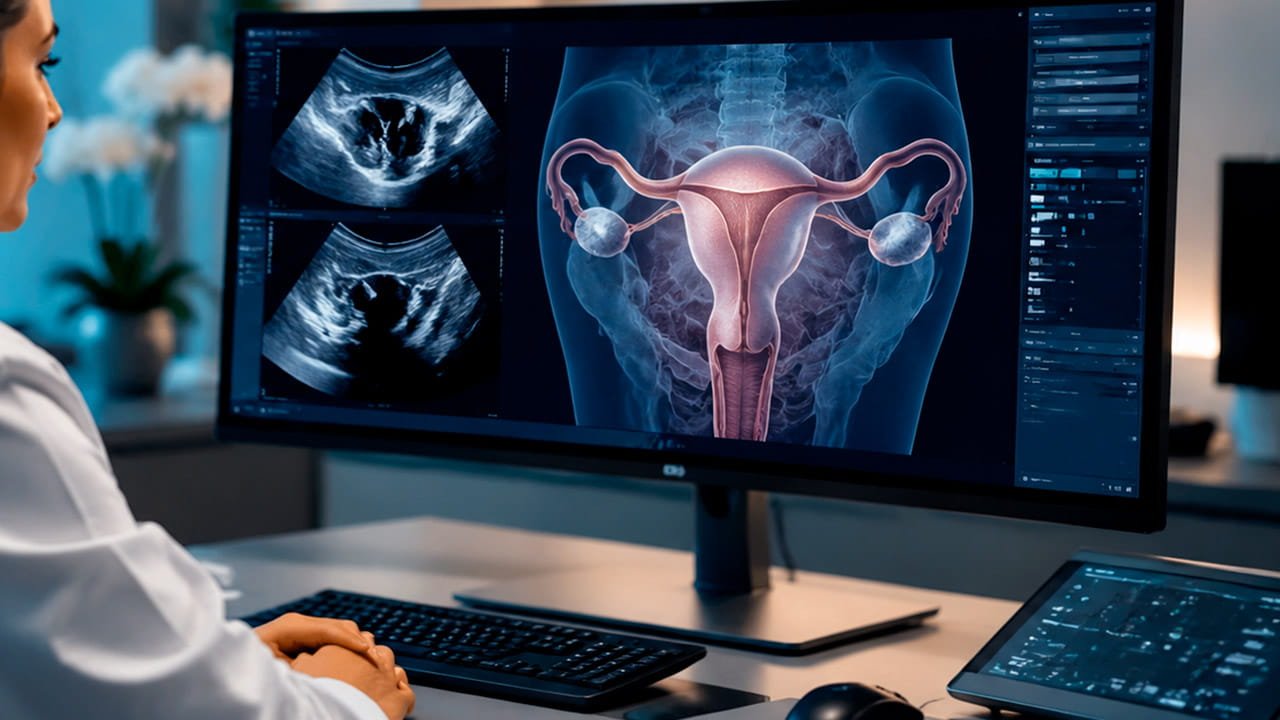 Resultado do ultrassom de endometriose mostrando avaliação por imagem da pelve feminina e análise dos achados do exame.